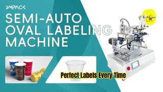 YM140 Semi Automatic Labeling Machine for Conical Bottles, Coffee Cups Precise Sticker Applicator
